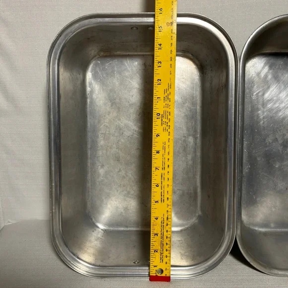 VTG WEAR-EVER Aluminum #325 USA LG Vented Deep Roasting Pan with Lid Handles EUC - Picture 9 of 15